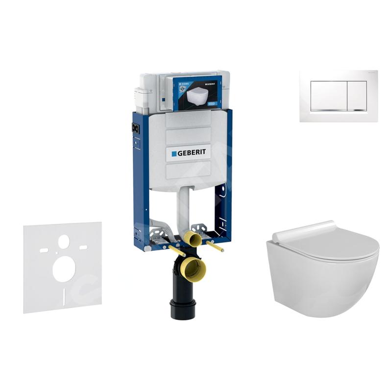Geberit Kombifix - Set de bâti-support, cuvette Gaia et abattant softclose, plaque de déclenchement Sigma30, blanc/chrome Geberit Kombifix - Set de bâti-support, cuvette Gaia et abattant softclose, plaque de déclenchement Sigma30, blanc/chrome