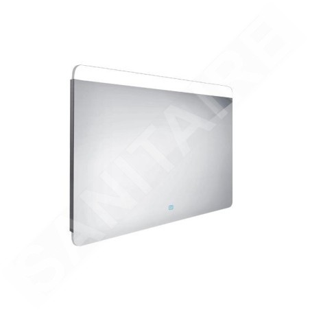 Nimco Miroirs - Miroir avec éclairage LED, 1000x700 mm, capteur tactile, aluminium ZP 23004V