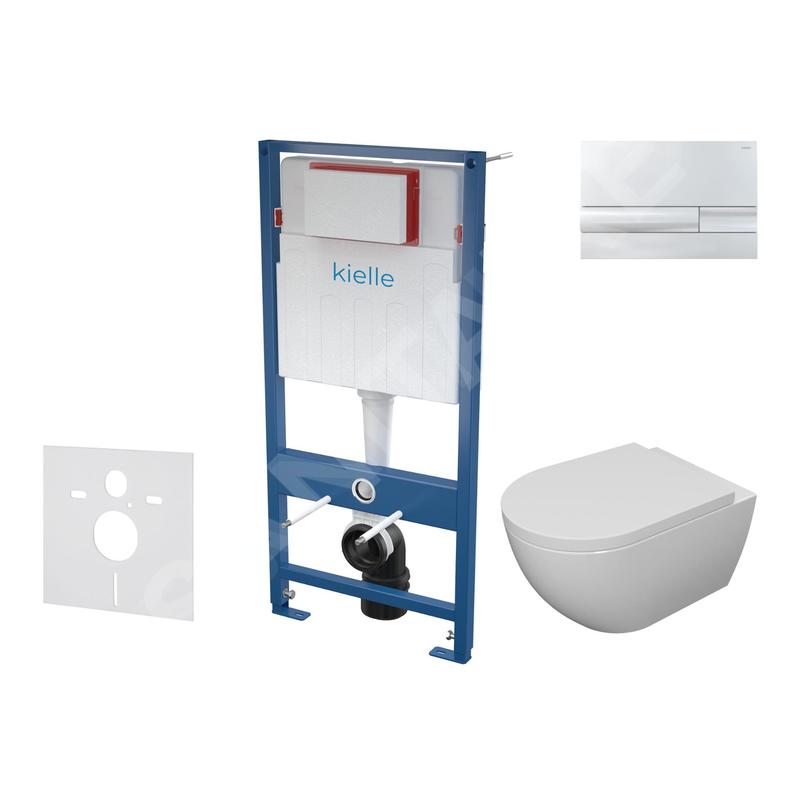 kielle Genesis - Set de bâti-support, cuvette, abattant softclose et plaque de déclenchement Gemini I, chrome 30505SS16 kielle Genesis - Set de bâti-support, cuvette, abattant softclose et plaque de déclenchement Gemini I, chrome 30505SS16