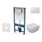kielle Genesis - Set de bâti-support, cuvette, abattant softclose et plaque de déclenchement Gemini I, chrome 30505SS16 kielle Genesis - Set de bâti-support, cuvette, abattant softclose et plaque de déclenchement Gemini I, chrome 30505SS16