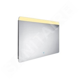 Nimco Miroirs - Miroir avec éclairage LED, 1000x700 mm, capteur tactile, aluminium ZP 23004V