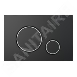 kielle Genesis - Set de bâti-support, cuvette, abattant softclose et plaque de déclenchement Gemini II, noir mat / chrome