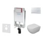 kielle Genesis - Set de bâti-support, cuvette, abattant softclose et plaque de déclenchement Gemini I, chrome 30505SZ16
