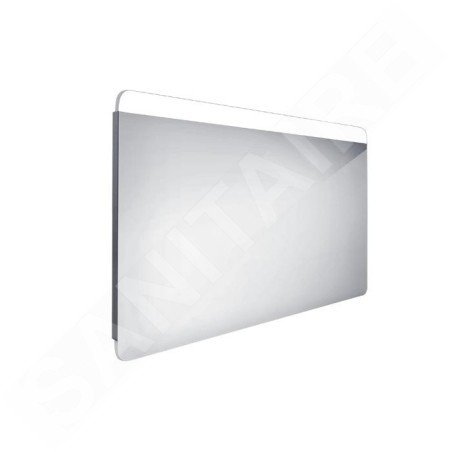 Nimco Miroirs - Miroir avec éclairage LED, 1200x700 mm, aluminium ZP 23006