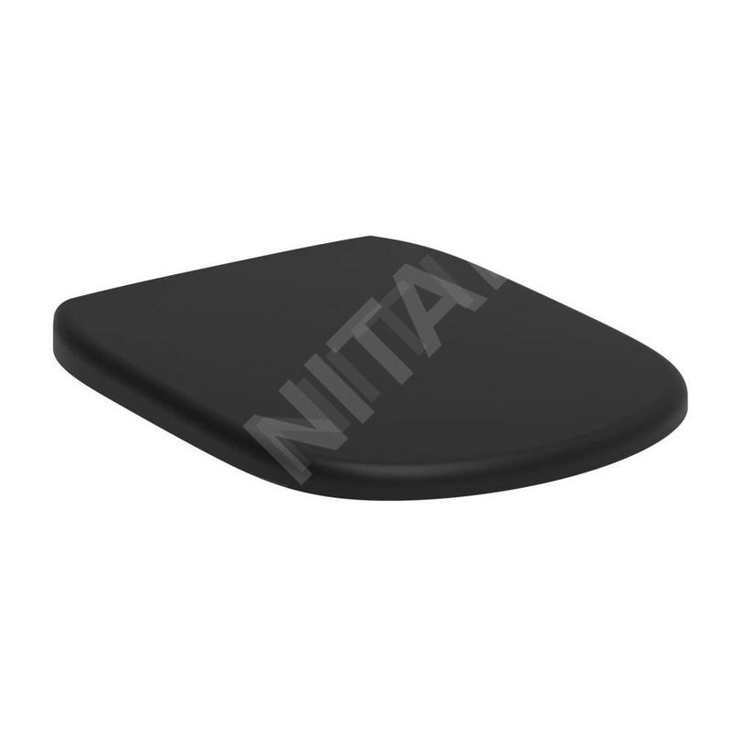 Ideal Standard Tesi - Abattant WC, SoftClose, noir soyeux T5524V3