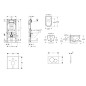 Geberit Duofix - Set de bâti-support, cuvette Oudee et abattant softclose, plaque de déclenchement Sigma01, chrome mat laqué Geberit Duofix - Set de bâti-support, cuvette Oudee et abattant softclose, plaque de déclenchement Sigma01, chrome mat laqué