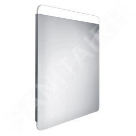 Nimco Miroirs - Miroir avec éclairage LED, 600x800 mm, aluminium ZP 23002