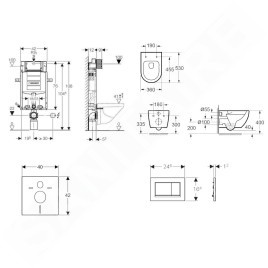 Geberit Kombifix - Set de bâti-support, cuvette Oudee et abattant softclose, plaque de déclenchement Sigma30, chrome mat