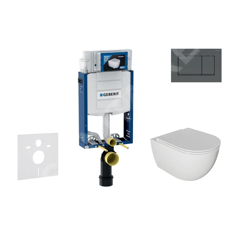 Geberit Kombifix - Set de bâti-support, cuvette Oudee et abattant softclose, plaque de déclenchement Sigma30, noir mat/noir Geberit Kombifix - Set de bâti-support, cuvette Oudee et abattant softclose, plaque de déclenchement Sigma30, noir mat/noir