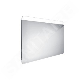 Nimco Miroirs - Miroir avec éclairage LED, 1000x700 mm, aluminium ZP 23004