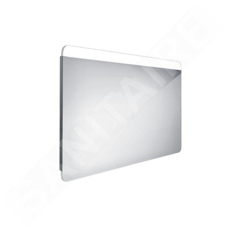 Nimco Miroirs - Miroir avec éclairage LED, 1000x700 mm, aluminium ZP 23004