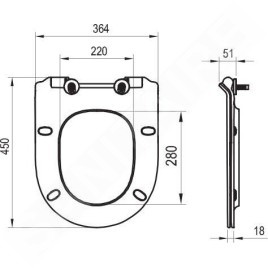 Ravak Vita - Abattant WC, SoftClose, blanc X01861