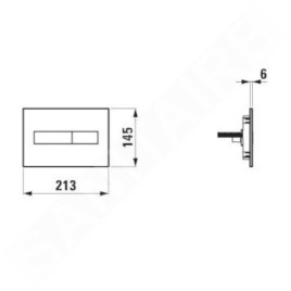 Laufen INEO - Plaque de déclenchement, noir mat H9001117160001