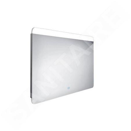 Nimco Miroirs - Miroir avec éclairage LED, 900x700 mm, capteur tactile, aluminium ZP 23019V
