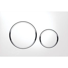 Geberit Sigma20 - Plaque de déclenchement Sigma20, blanc/chrome 115.882.KJ.1