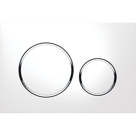 Geberit Sigma20 - Plaque de déclenchement Sigma20, blanc/chrome 115.882.KJ.1
