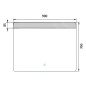 Nimco Miroirs - Miroir avec éclairage LED, 900x700 mm, capteur tactile, aluminium ZP 23019V Nimco Miroirs - Miroir avec éclairage LED, 900x700 mm, capteur tactile, aluminium ZP 23019V