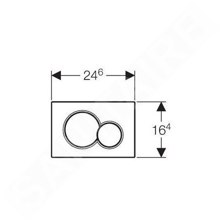 Geberit Sigma01 - Plaque de déclenchement SIGMA01, chrome brillant 115.770.21.5