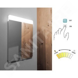Nimco Miroirs - Miroir avec éclairage LED, 900x700 mm, capteur tactile, aluminium ZP 23019V