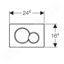 Geberit Sigma01 - Plaque de déclenchement Sigma01, laiton noble galvanisée 115.770.DT.5