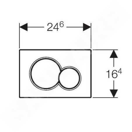 Geberit Sigma01 - Plaque de déclenchement Sigma01, laiton noble galvanisée 115.770.DT.5