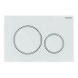 Geberit Sigma20 - Plaque de déclenchement 2 touches, blanc / blanc mat 115.882.11.1