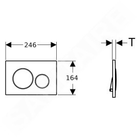 Geberit Sigma20 - Plaque de déclenchement 2 touches, blanc / blanc mat 115.882.11.1