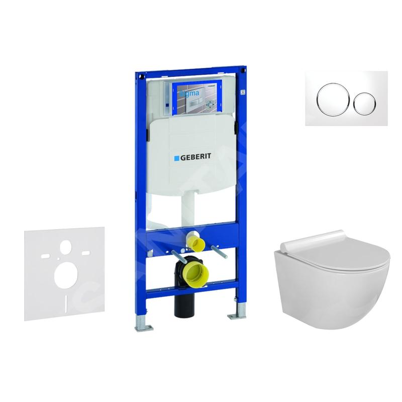 Geberit Duofix - Set de bâti-support, cuvette Gaia et abattant softclose, plaque de déclenchement Sigma20, blanc/chrome Geberit Duofix - Set de bâti-support, cuvette Gaia et abattant softclose, plaque de déclenchement Sigma20, blanc/chrome