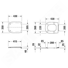 Duravit D-Code - Abattant de toilette, blanc 0067310000