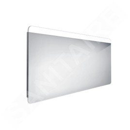 Nimco Miroirs - Miroir avec éclairage LED, 1400x700 mm, aluminium ZP 23008