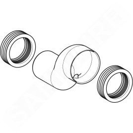 Geberit Accessoires - Kit de manchon de raccordement pour WC suspendu, excentré de 7 cm 131.108.11.1