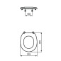 Ideal Standard Eurovit - Abattant WC sans couvercle, blanc S406601
