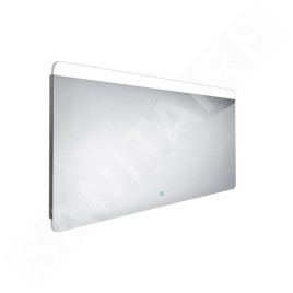Nimco Miroirs - Miroir avec éclairage LED, 1400x700 mm, capteur tactile, aluminium ZP 23008V