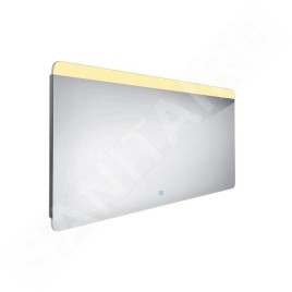 Nimco Miroirs - Miroir avec éclairage LED, 1400x700 mm, capteur tactile, aluminium ZP 23008V