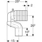Geberit Accessoires - Kit de coude de raccordement en P pour WC suspendu 131.081.11.1