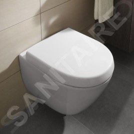 Villeroy & Boch Subway 2.0 - Abattant WC avec couvercle, Compact, blanc alpin 9M69Q101
