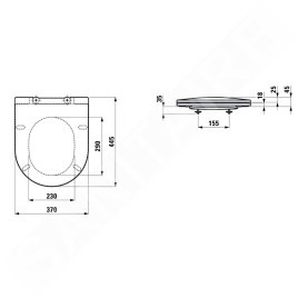 Laufen Pro - Abattant WC Slim, SoftClose, blanc H8989660000001
