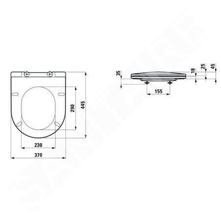 Laufen Pro - Abattant WC Slim, SoftClose, blanc H8989660000001