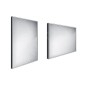 Nimco Miroirs - Miroir avec lumière LED, 600x800 mm, aluminium/noir ZPC 13002-90 Nimco Miroirs - Miroir avec lumière LED, 600x800 mm, aluminium/noir ZPC 13002-90