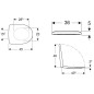 Geberit Selnova - abattant de WC, duroplast, Softclose, blanc 500.335.01.1
