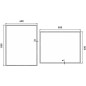 Nimco Miroirs - Miroir avec lumière LED, 600x800 mm, aluminium/noir ZPC 13002-90 Nimco Miroirs - Miroir avec lumière LED, 600x800 mm, aluminium/noir ZPC 13002-90