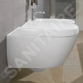 Villeroy & Boch Subway 2.0 - Abattant WC avec couvercle, blanc alpin 9M68Q101