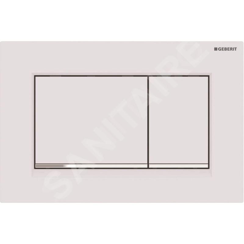 Geberit Sigma30 - Plaque de déclenchement Sigma30, blanc mat/chrome 115.883.JT.1