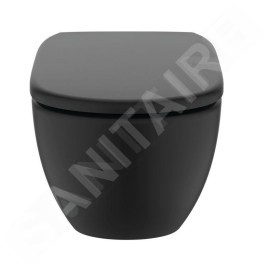 Ideal Standard Tesi - WC suspendu avec abattant softclose, RimLS+, noir soyeux T5361V3
