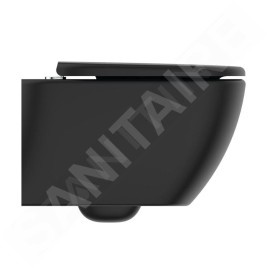 Ideal Standard Tesi - WC suspendu avec abattant softclose, RimLS+, noir soyeux T5361V3