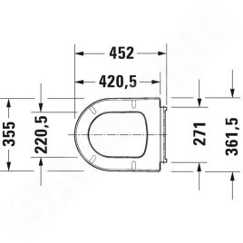 Duravit ME by Starck - Abattant de WC avec fonction de fermeture lente Softclose, blanc/blanc satin mat 0020092600