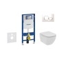 Geberit Duofix - Set de bâti-support, WC suspendu Rimless + abattant SoftClose Ideal Standard Tesi, plaque de déclenchement Geberit Duofix - Set de bâti-support, WC suspendu Rimless + abattant SoftClose Ideal Standard Tesi, plaque de déclenchement