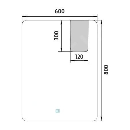 Nimco Miroirs - Miroir avec éclairage LED, 600x800 mm, capteur tactile, aluminium ZP 25002V