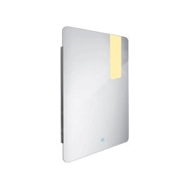 Nimco Miroirs - Miroir avec éclairage LED, 600x800 mm, capteur tactile, aluminium ZP 25002V
