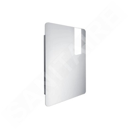 Nimco Miroirs - Miroir avec éclairage LED, 600x800 mm, aluminium ZP 25002